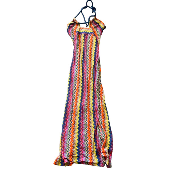 NWT Alexis Multicolor Sunrise Knit Vedette Sleeveless Maxi Dress Size M Resort - Picture 14 of 16